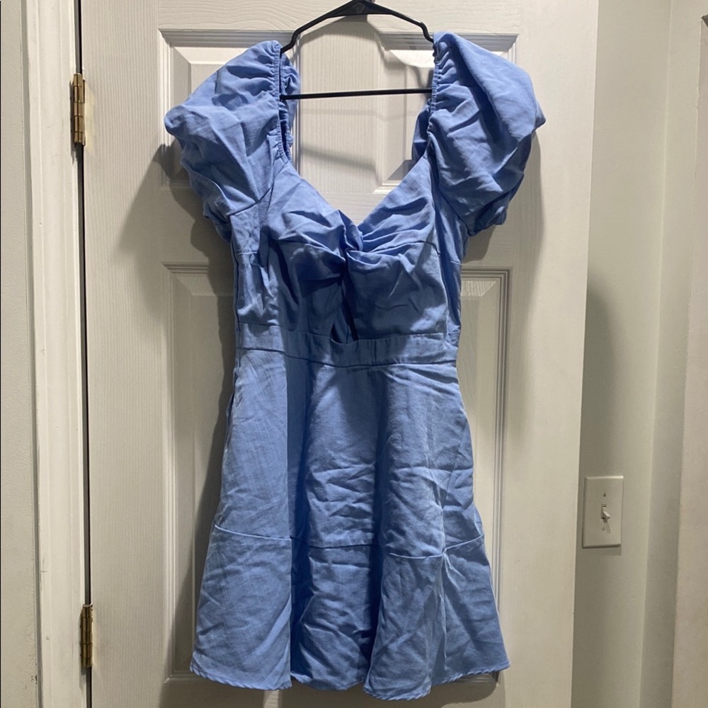 Francesca's Collections Sky Blue Mini Dress